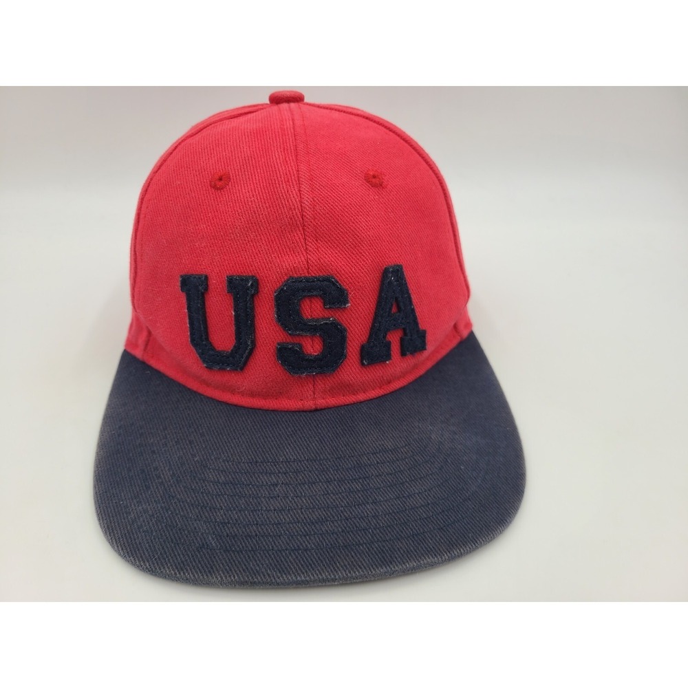 Old Navy USA Snapback Hat Cap United States Baseball Dad Mom Men Women Red Blue‎